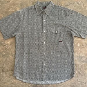 Vintage 2000s Tavarua Geometric Print Button Up Shirt XL 24x30.5